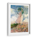 Mujer con sombrilla, mirando a la izquierda - Claude Monet | Cuadro decorativo de Canvas Lab