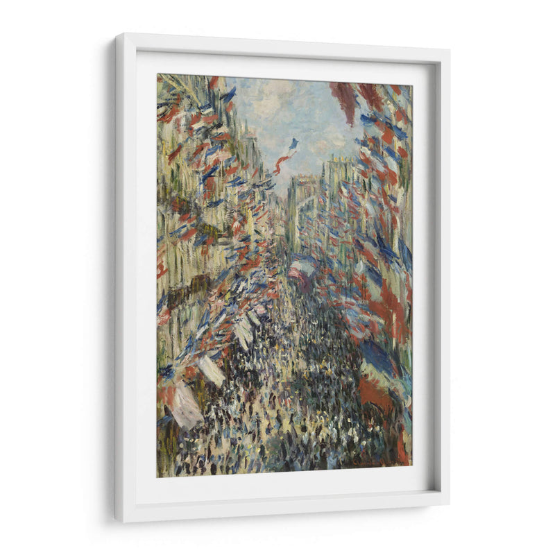 Rue Saint-Denis en la fiesta del 30 de junio de 1878 - Claude Monet | Cuadro decorativo de Canvas Lab