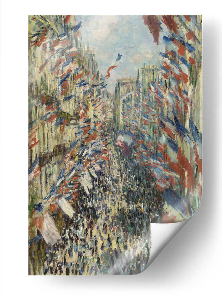 Rue Saint-Denis en la fiesta del 30 de junio de 1878 - Claude Monet | Cuadro decorativo de Canvas Lab