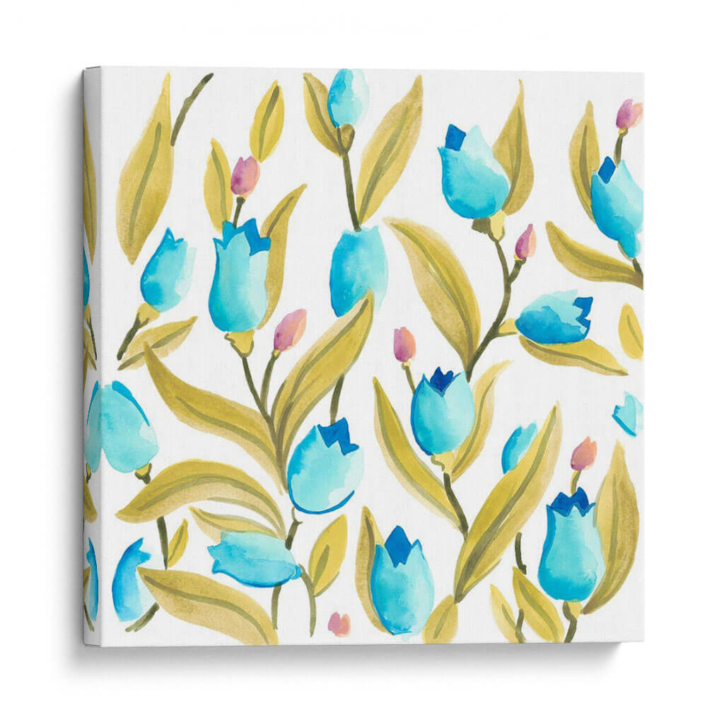 Azulejos Florales De Abbey Vi - June Erica Vess | Cuadro decorativo de Canvas Lab