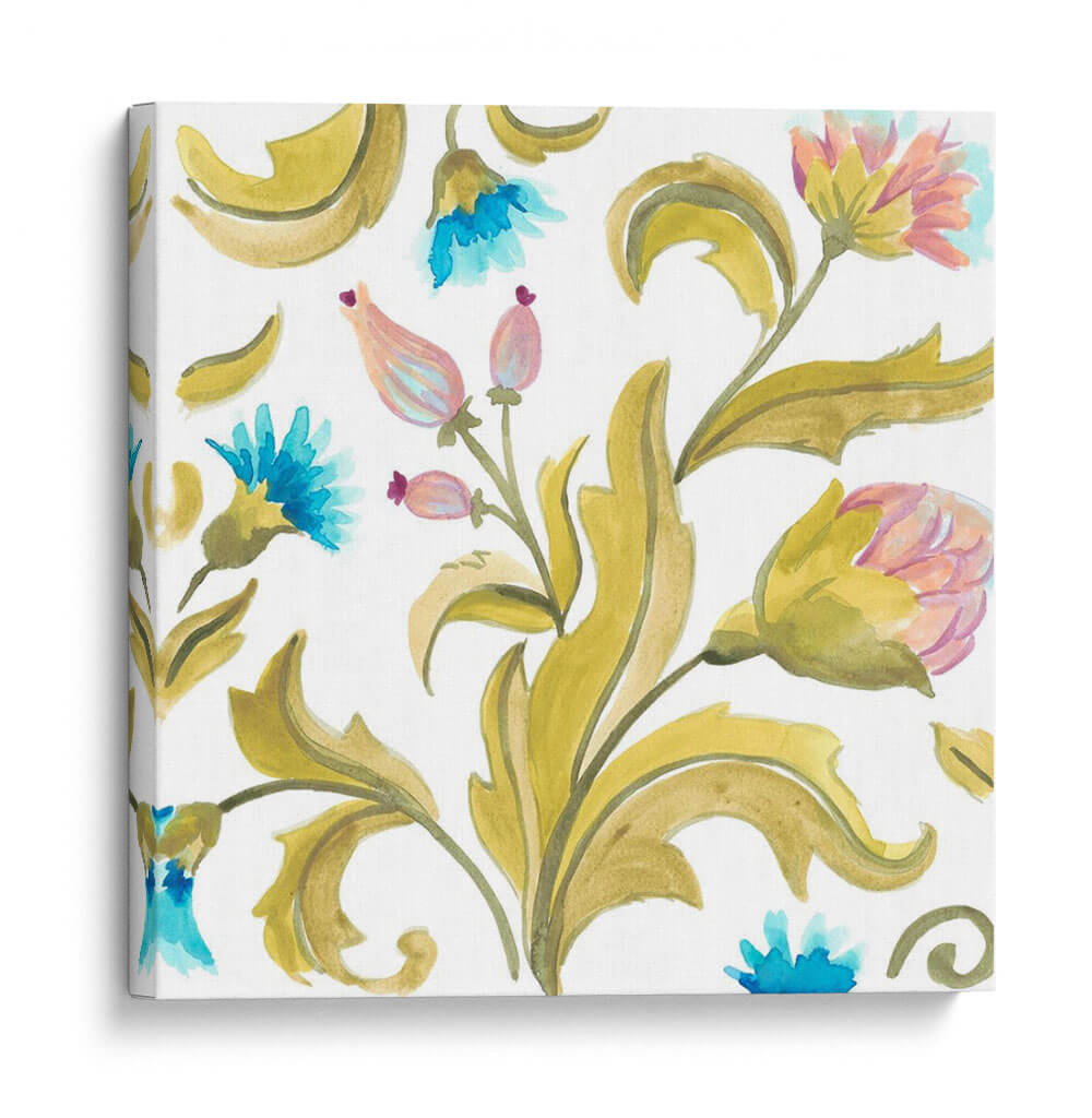 Azulejos Florales De La Abadía Ix - June Erica Vess | Cuadro decorativo de Canvas Lab