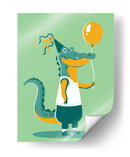 El cocodrilo con globo - Najesi | Cuadro decorativo de Canvas Lab