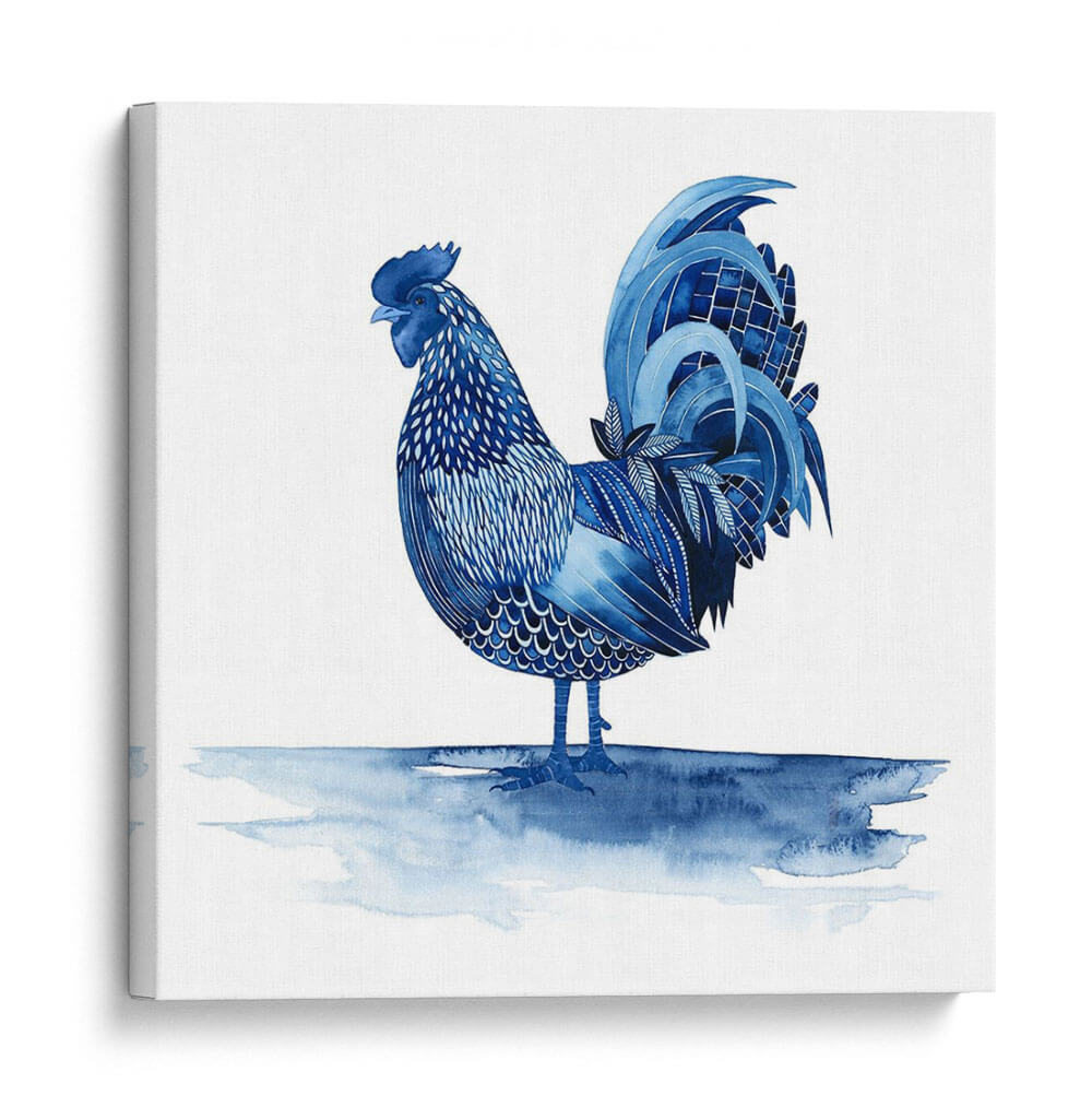 Cobalt Farm Animals Iv - Grace Popp | Cuadro decorativo de Canvas Lab