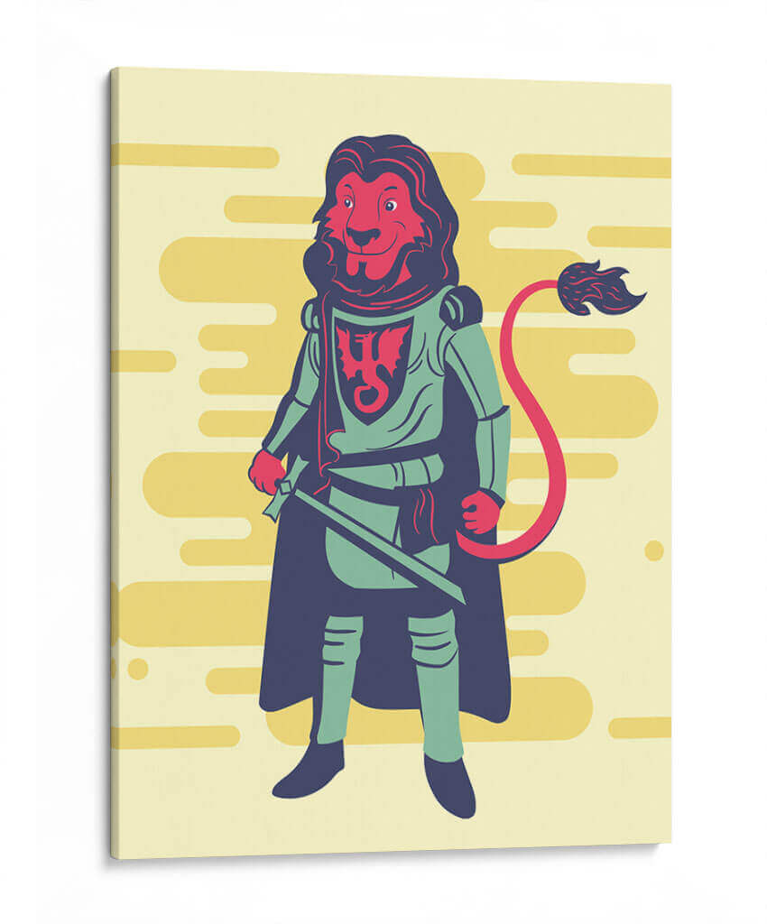El león caballero - Najesi | Cuadro decorativo de Canvas Lab