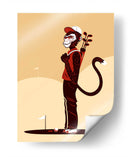 El mono golfista - Najesi | Cuadro decorativo de Canvas Lab