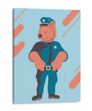 El wombat policía - Najesi | Cuadro decorativo de Canvas Lab