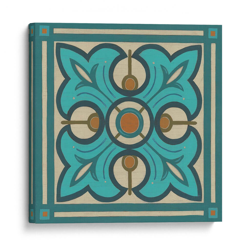 Piazza Tile En Blue Ii - June Erica Vess | Cuadro decorativo de Canvas Lab