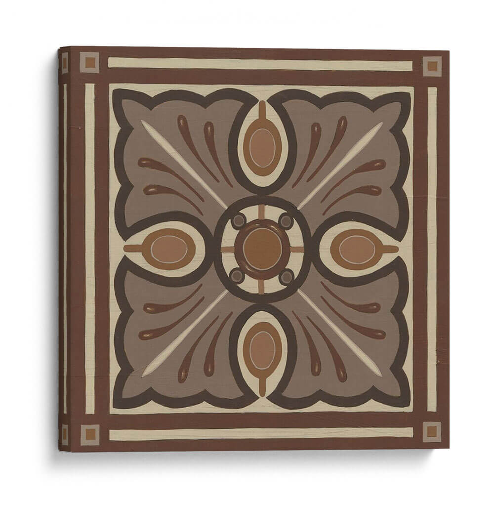 Piazza Tile En Brown I - June Erica Vess | Cuadro decorativo de Canvas Lab