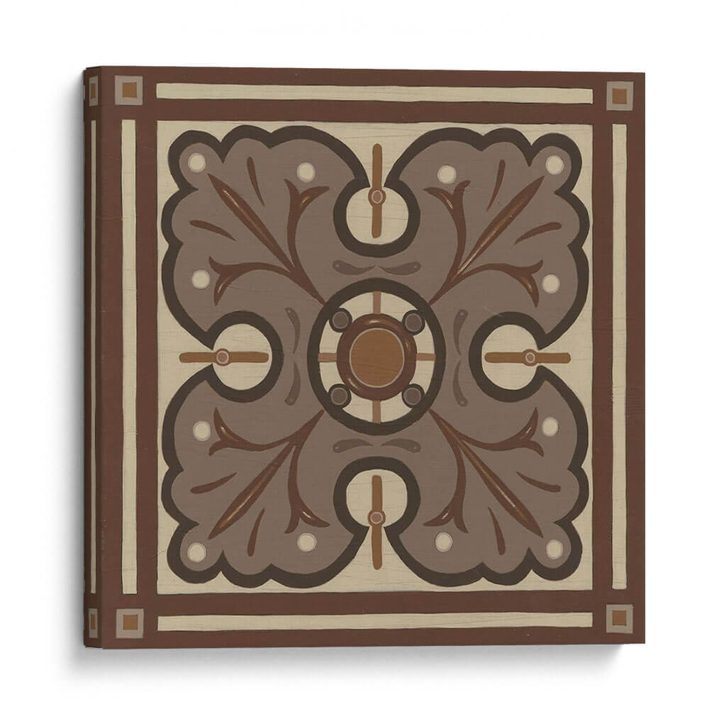 Tile Piazza En Brown Iv - June Erica Vess | Cuadro decorativo de Canvas Lab