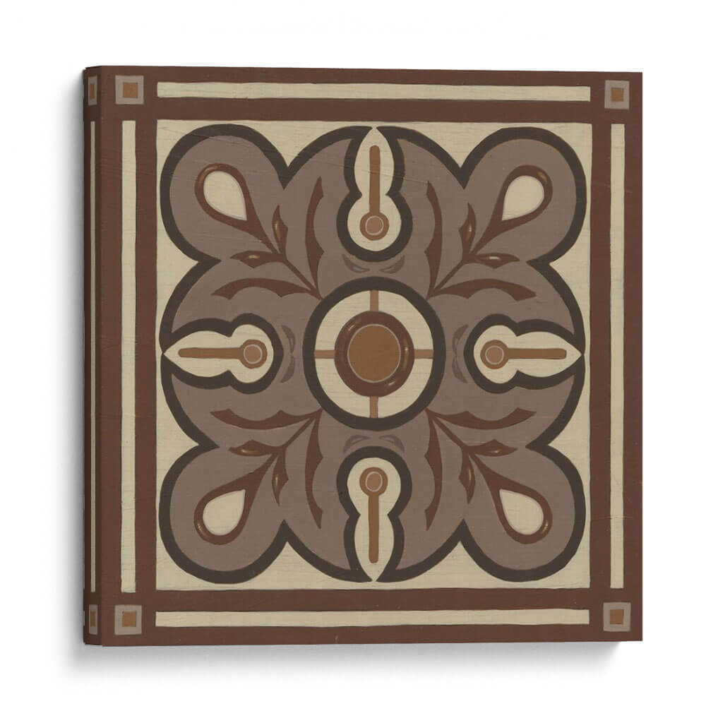 Tile Piazza En Brown Iii - June Erica Vess | Cuadro decorativo de Canvas Lab