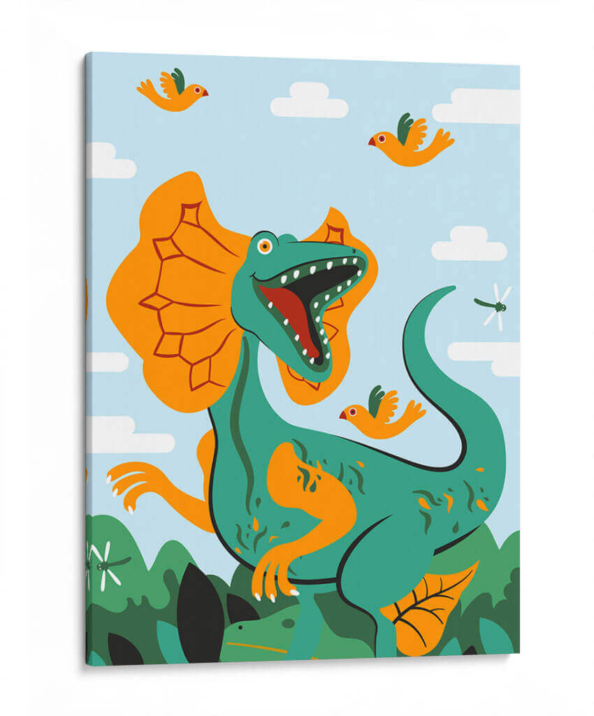HOLA, NIÑO, DICE EL DILOPHOSAURUS - Najesi | Cuadro decorativo de Canvas Lab