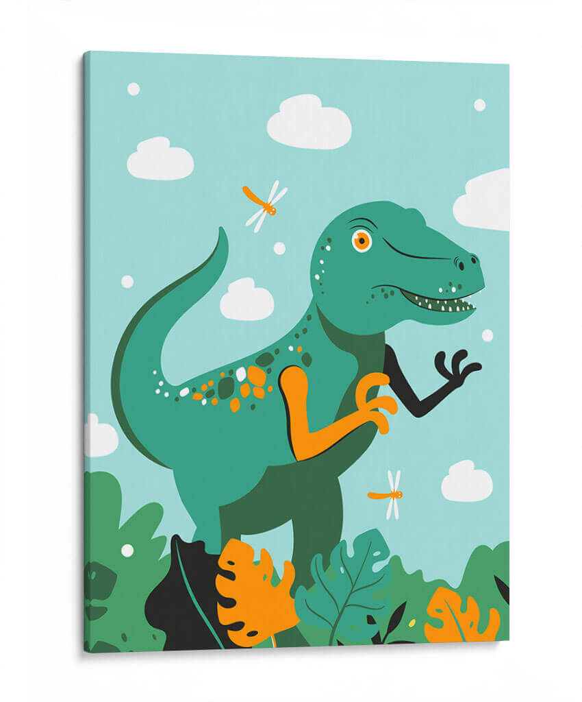 HOLA, NIÑO, DICE EL VELOCIRAPTOR - Najesi | Cuadro decorativo de Canvas Lab