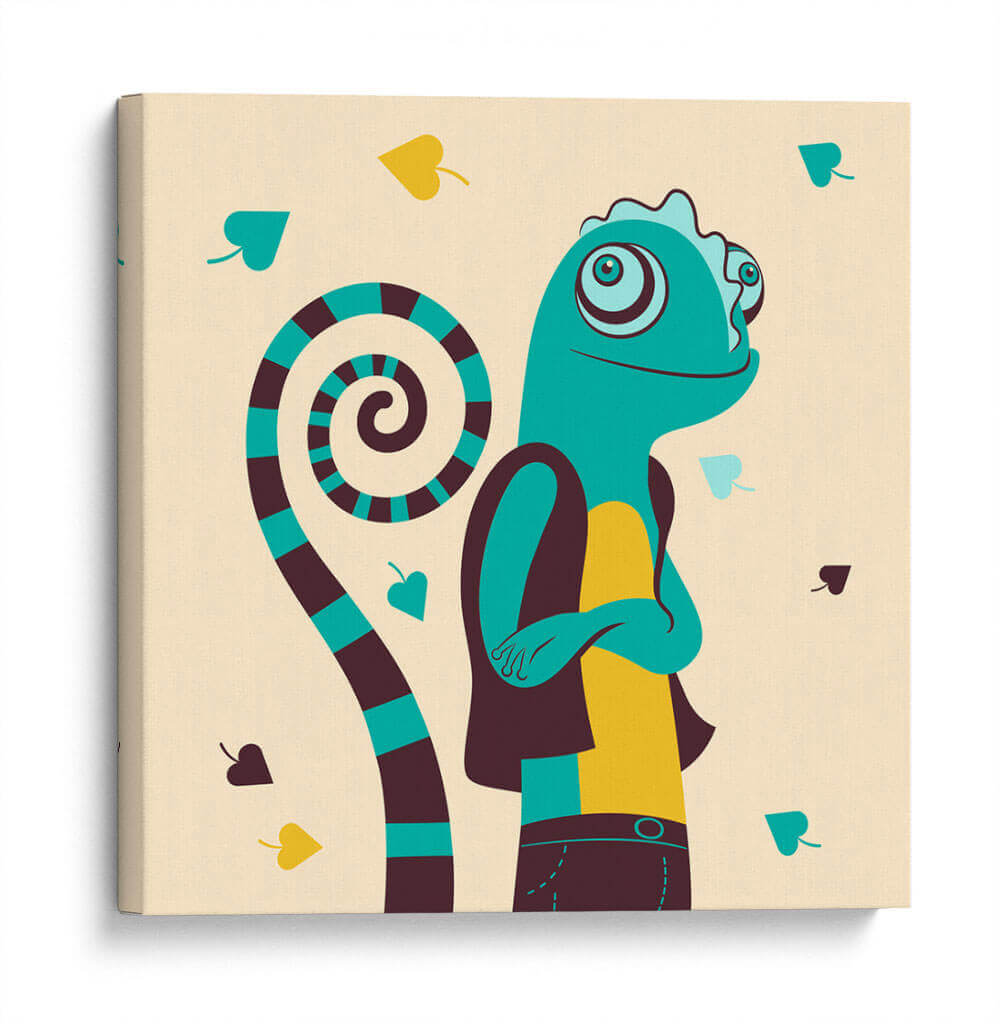 HOLA, NIÑO, DICE EL CAMALEÓN - Najesi | Cuadro decorativo de Canvas Lab