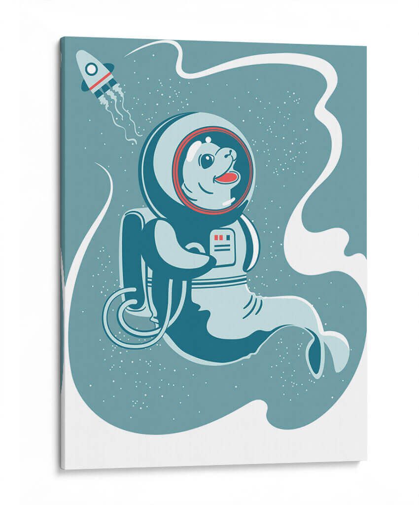 La foca cosmonauta - Najesi | Cuadro decorativo de Canvas Lab