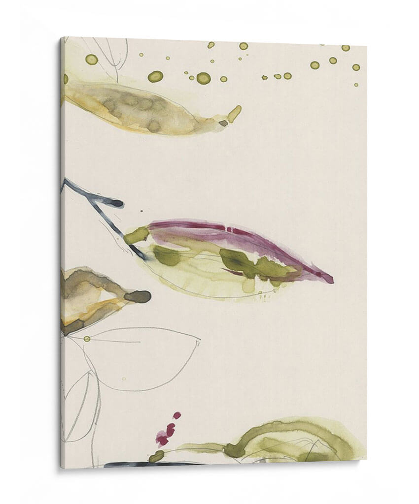 Sucursal De Hoja Tríptico Iii - Jennifer Goldberger | Cuadro decorativo de Canvas Lab