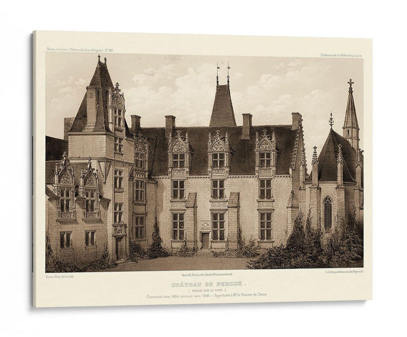 Sepia Chateaux I - Victor Petit | Cuadro decorativo de Canvas Lab