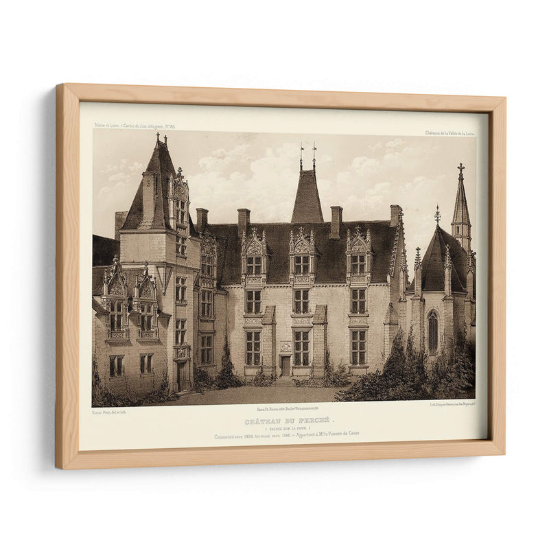 Sepia Chateaux I - Victor Petit | Cuadro decorativo de Canvas Lab