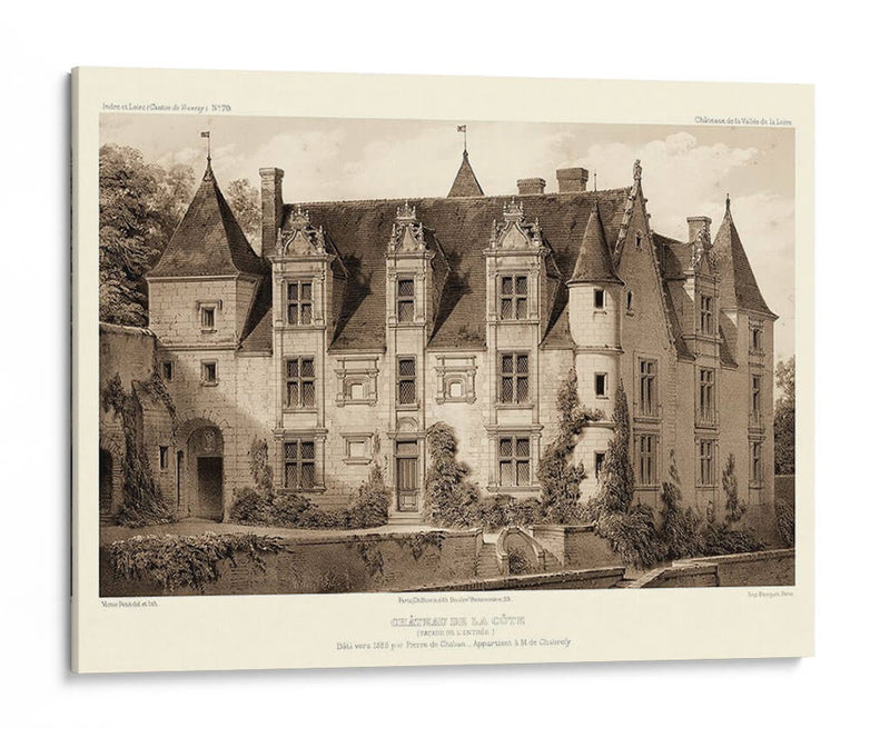 Sepia Chateaux Iii - Victor Petit | Cuadro decorativo de Canvas Lab