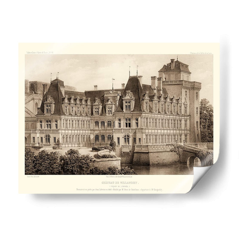 Sepia Chateaux Iv - Victor Petit | Cuadro decorativo de Canvas Lab