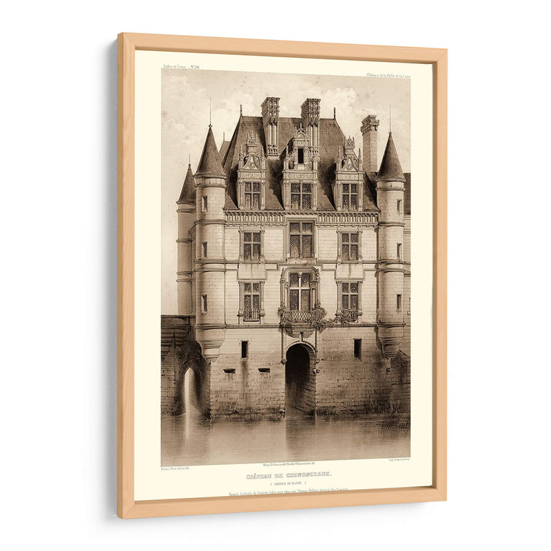 Sepia Chateaux V - Victor Petit | Cuadro decorativo de Canvas Lab