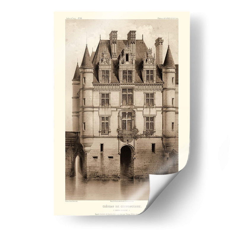 Sepia Chateaux V - Victor Petit | Cuadro decorativo de Canvas Lab