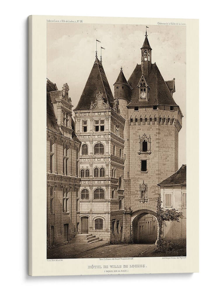 Sepia Chateaux Vi - Victor Petit | Cuadro decorativo de Canvas Lab