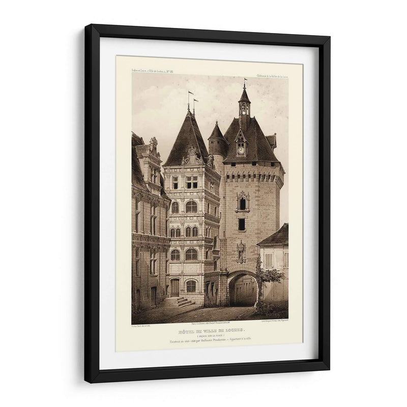 Sepia Chateaux Vi - Victor Petit | Cuadro decorativo de Canvas Lab