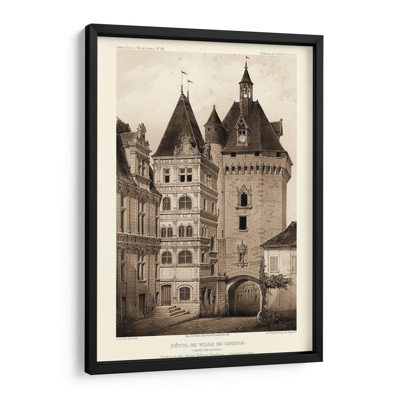 Sepia Chateaux Vi - Victor Petit | Cuadro decorativo de Canvas Lab