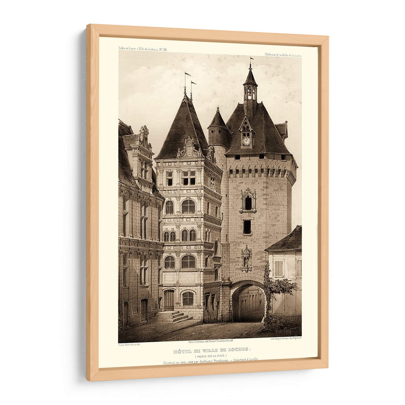 Sepia Chateaux Vi - Victor Petit | Cuadro decorativo de Canvas Lab