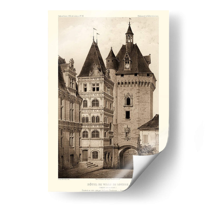 Sepia Chateaux Vi - Victor Petit | Cuadro decorativo de Canvas Lab