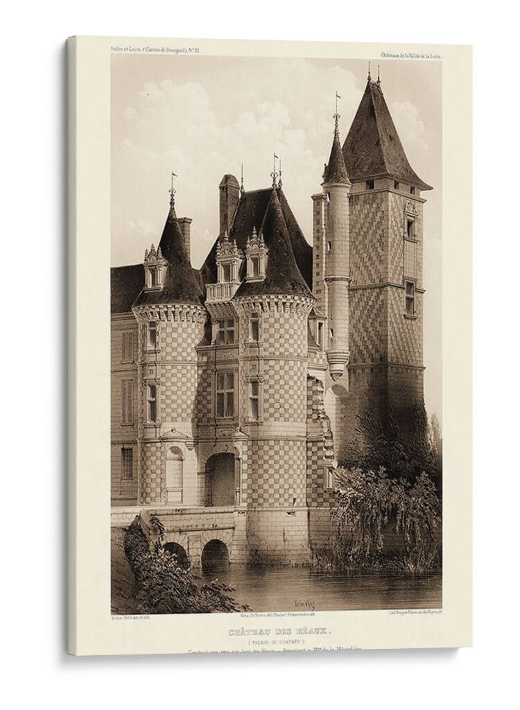 Sepia Chateaux Vii - Victor Petit | Cuadro decorativo de Canvas Lab