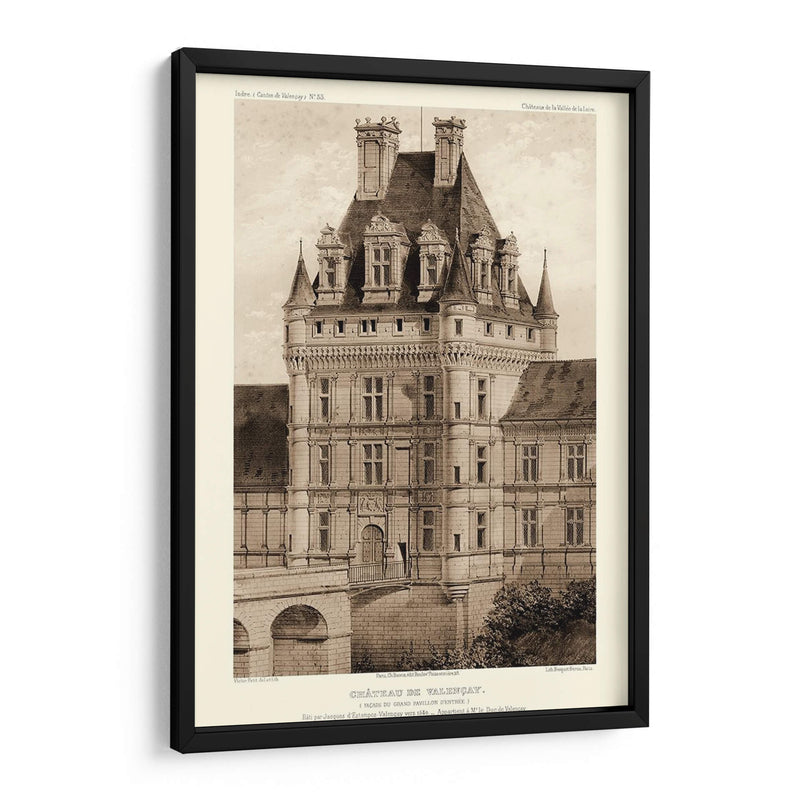 Sepia Chateaux Viii - Victor Petit | Cuadro decorativo de Canvas Lab