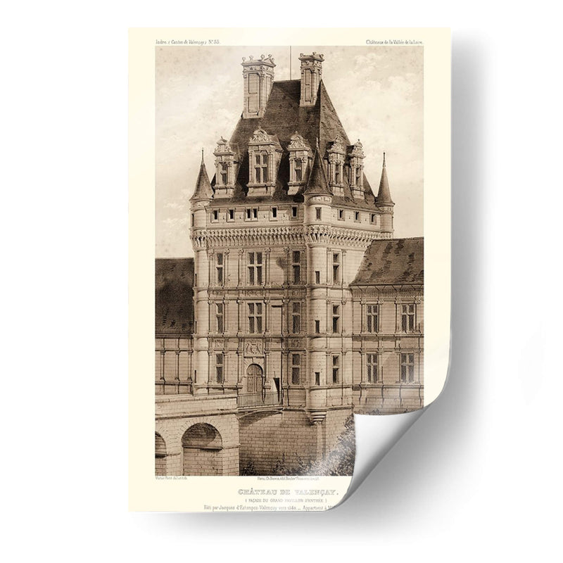 Sepia Chateaux Viii - Victor Petit | Cuadro decorativo de Canvas Lab