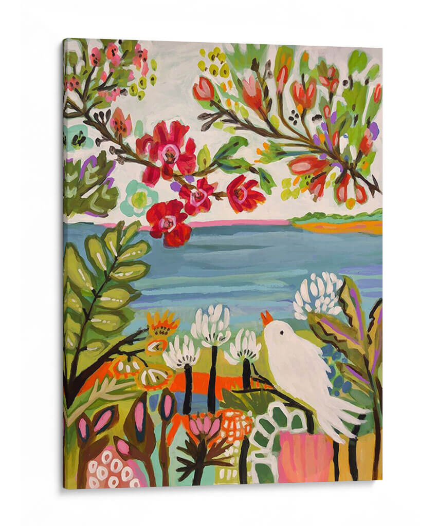 Pájaros En El Jardín Ii - Karen Fields | Cuadro decorativo de Canvas Lab