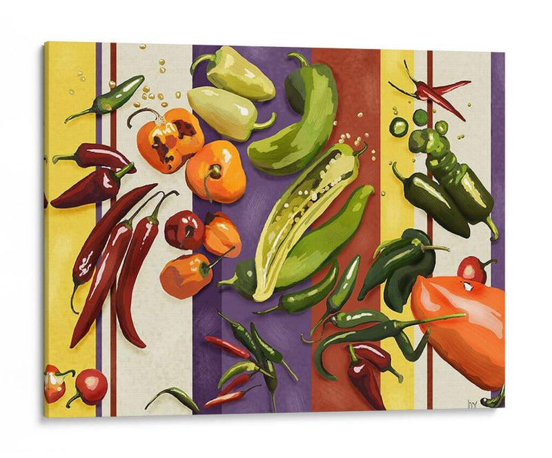 Sarape Peppers I - Jade Reynolds | Cuadro decorativo de Canvas Lab