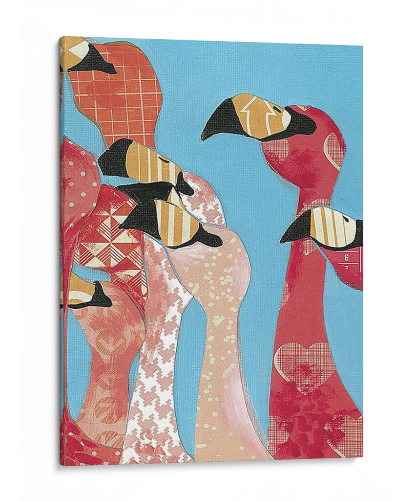 Bandada De Flamencos I - Jennifer Rutledge | Cuadro decorativo de Canvas Lab