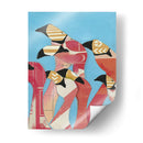 Bandada De Flamencos Ii - Jennifer Rutledge | Cuadro decorativo de Canvas Lab