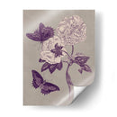 Estudio De La Naturaleza En Ciruela Y Taupe Iv - Maria S. Merian | Cuadro decorativo de Canvas Lab