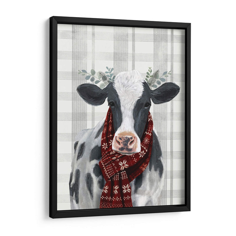 Yuletide Cow I - Victoria Borges | Cuadro decorativo de Canvas Lab