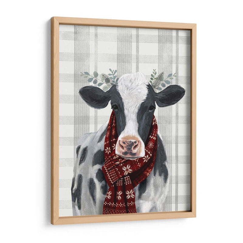 Yuletide Cow I - Victoria Borges | Cuadro decorativo de Canvas Lab