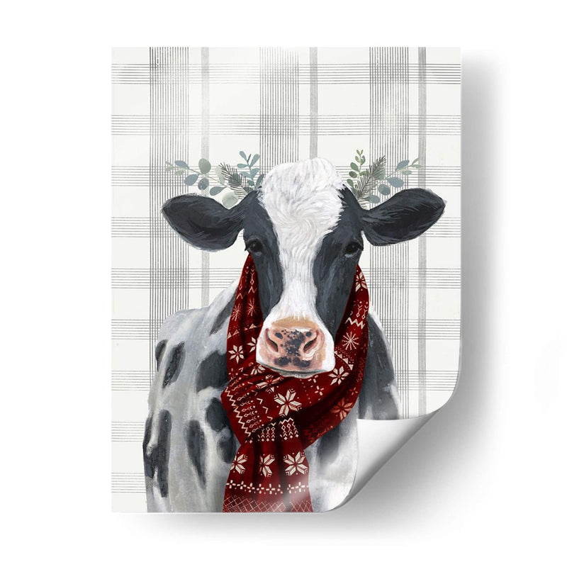 Yuletide Cow I - Victoria Borges | Cuadro decorativo de Canvas Lab