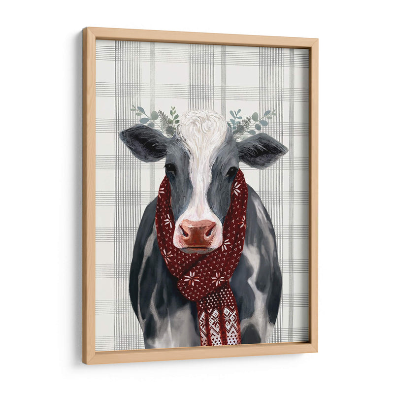 Vaca Yuletide Ii - Victoria Borges | Cuadro decorativo de Canvas Lab