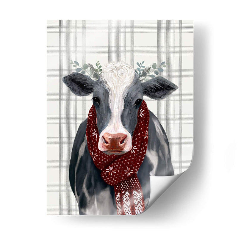 Vaca Yuletide Ii - Victoria Borges | Cuadro decorativo de Canvas Lab