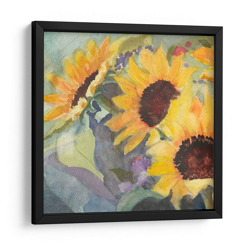 Girasoles En Acuarela I - Sandra Iafrate | Cuadro decorativo de Canvas Lab