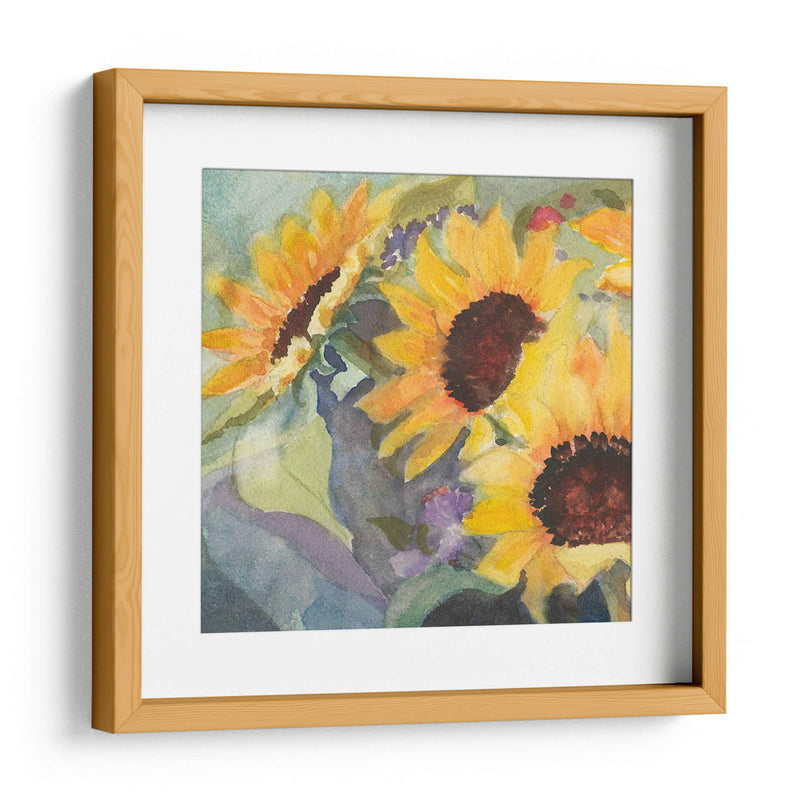 Girasoles En Acuarela I - Sandra Iafrate | Cuadro decorativo de Canvas Lab