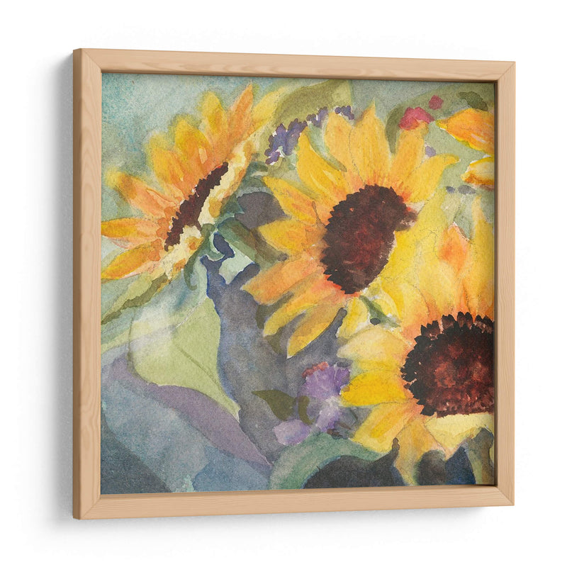 Girasoles En Acuarela I - Sandra Iafrate | Cuadro decorativo de Canvas Lab