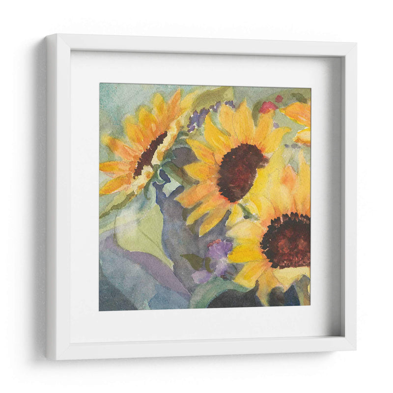 Girasoles En Acuarela I - Sandra Iafrate | Cuadro decorativo de Canvas Lab