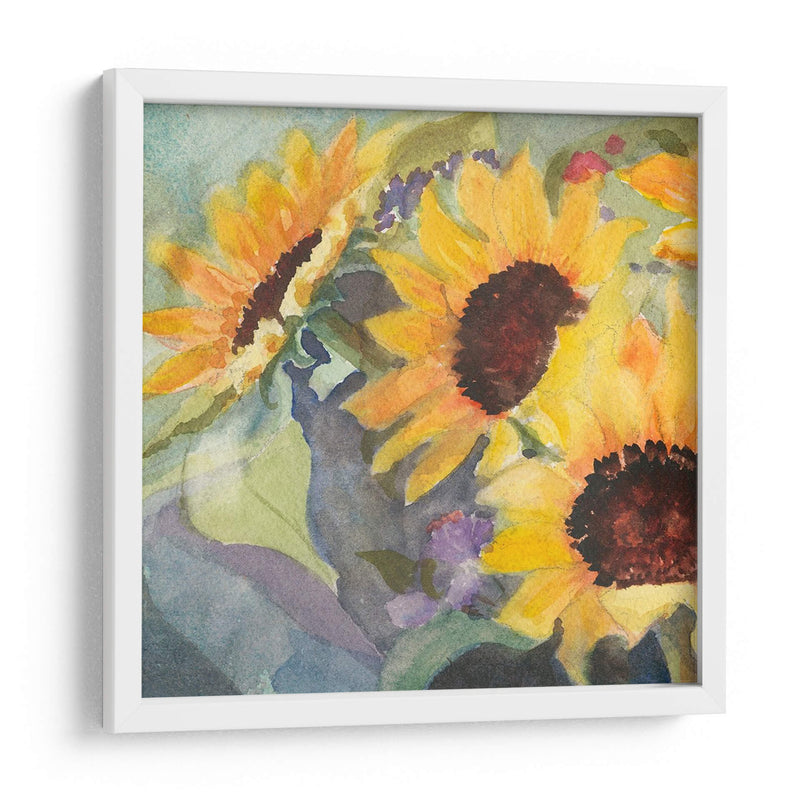 Girasoles En Acuarela I - Sandra Iafrate | Cuadro decorativo de Canvas Lab