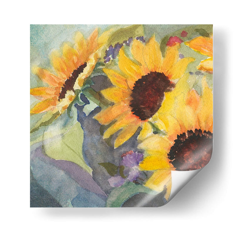 Girasoles En Acuarela I - Sandra Iafrate | Cuadro decorativo de Canvas Lab