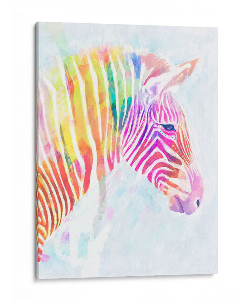 Zebra Fluorescente Ii - Victoria Borges | Cuadro decorativo de Canvas Lab